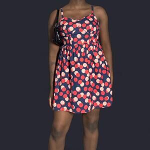 Mini polka dot babydoll dress